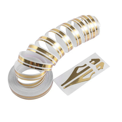 Tape Decal Gold Pinstripe Practical Stickers Stripe Tape Vinyl 9801.2cm