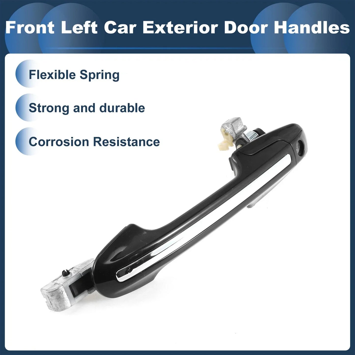 Front Left Exterior Door Handle for Honda Accord (2018-2023) Silver Tone