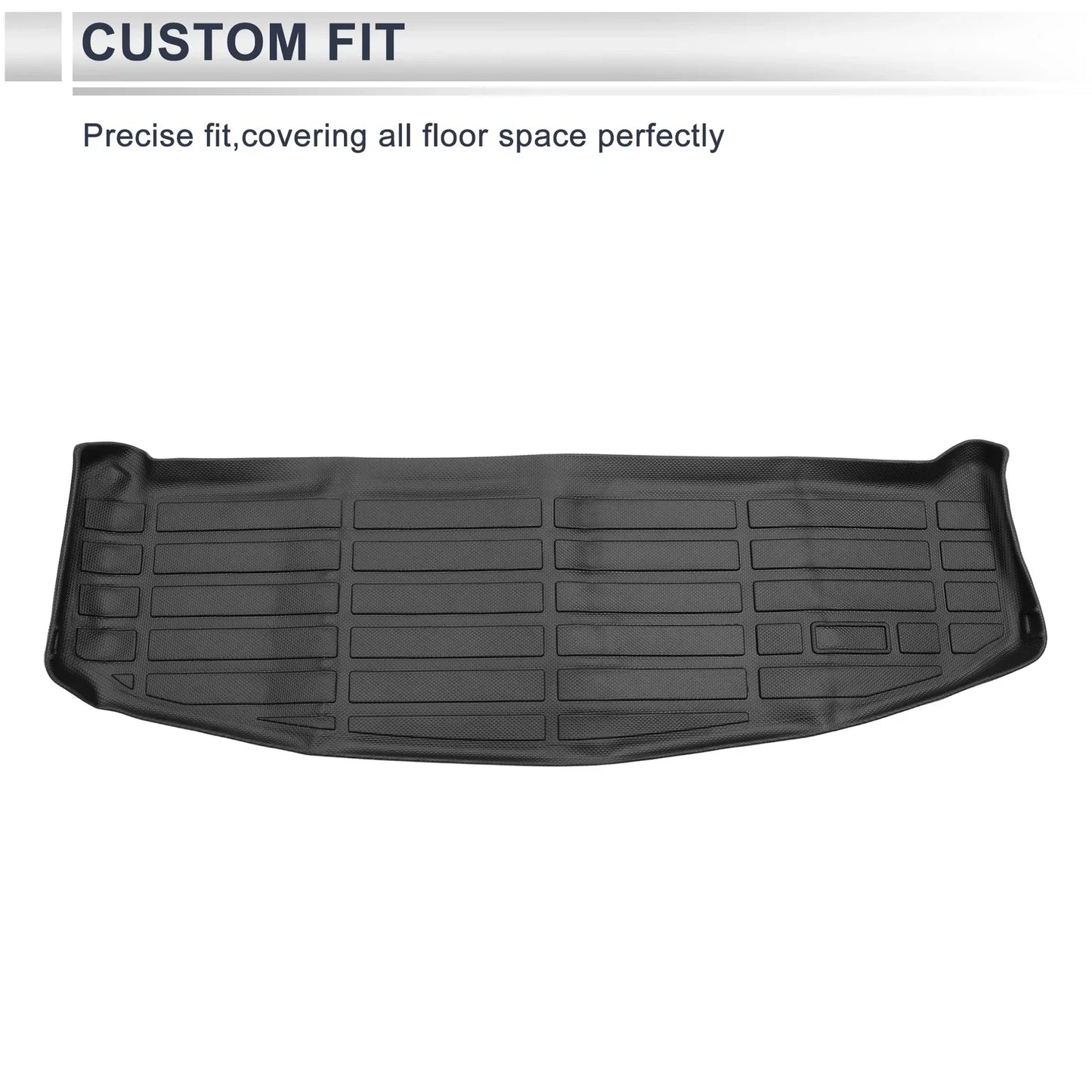 Cargo Liner Rear Trunk Mat for Hyundai Santa Fe 2024-2025 Long Grid Pattern TPE