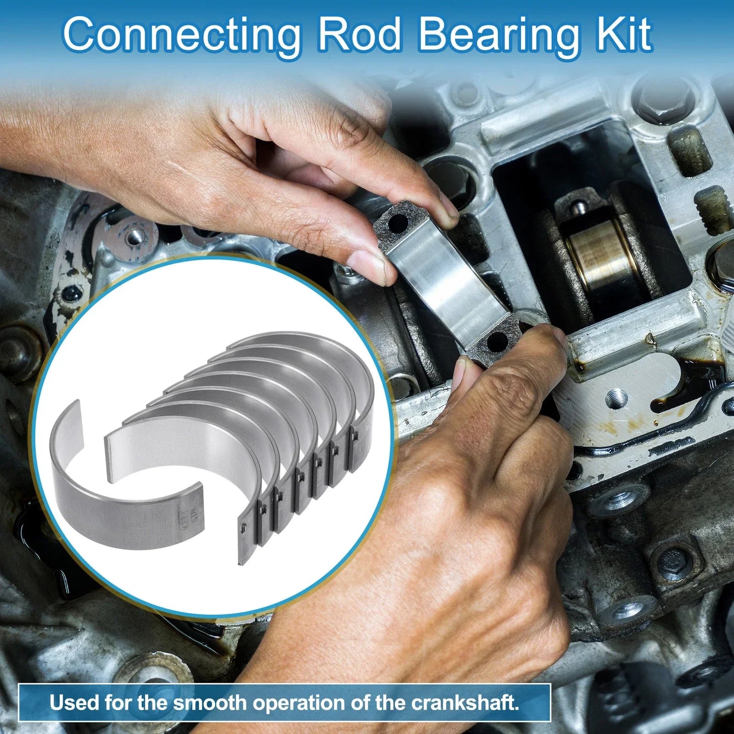 Connecting Rod Bearing Set for Mercedes-Benz CLA (2014-2018) - 8 Pcs