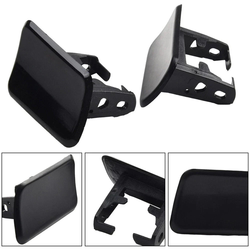 Black Headlight Washer Nozzle Cover Caps for BMW E83 (2004-2010)