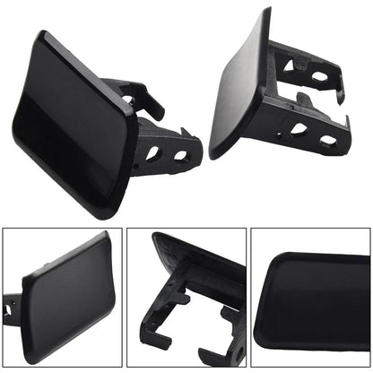 Black Headlight Washer Nozzle Cover Caps for BMW E83 (2004-2010)