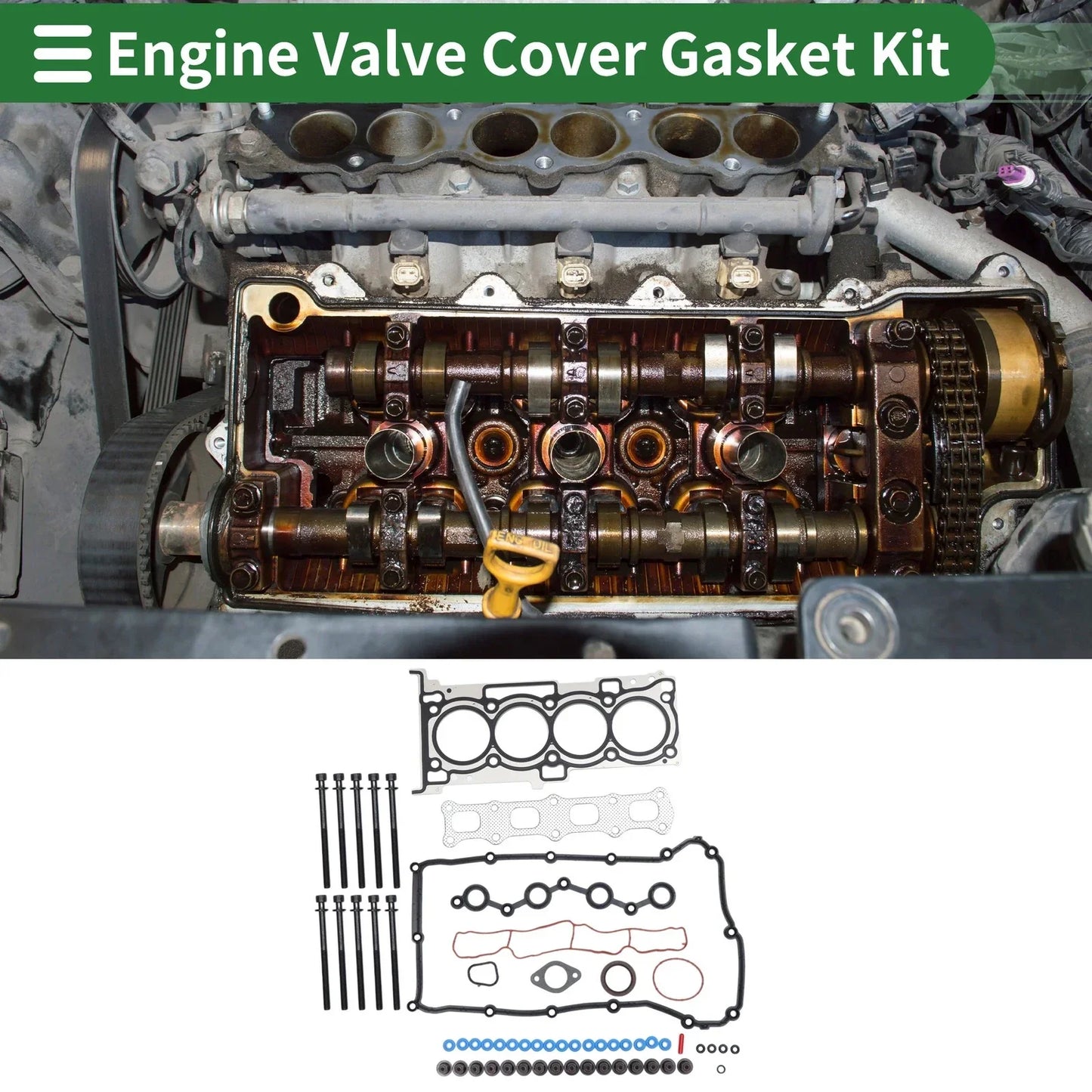 Engine Valve Cover Gasket Kit for Dodge Avenger 2.4L SXT (2008-2014)