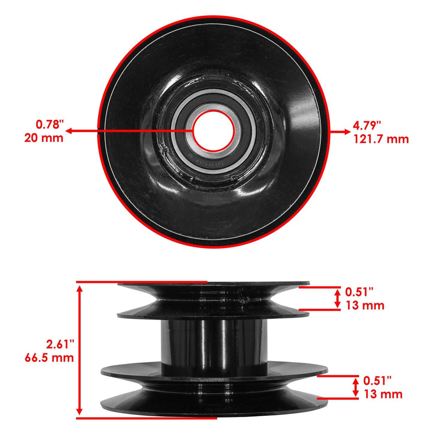 Deck Idler Pulley Replacement 38 inch for John Deere 108 111 130 245 (2008–2010)