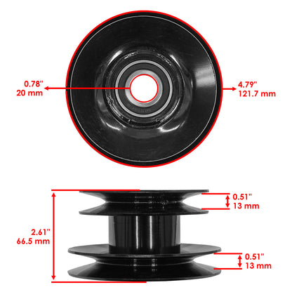 Deck Idler Pulley Replacement 38 inch for John Deere 108 111 130 245 (2008–2010)