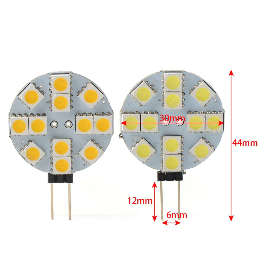 5050 12 SMD G4 Socket Light Bulb for Indoor Car RV Landscape Trailer