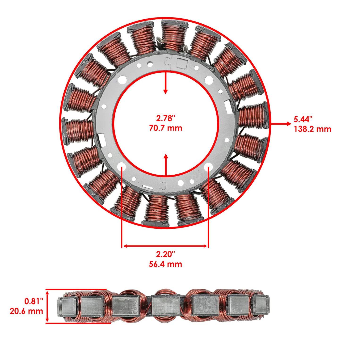 Caltric Stator Replacement for John Deere LT190 LX180 LX227 Z445 (2005–2015)