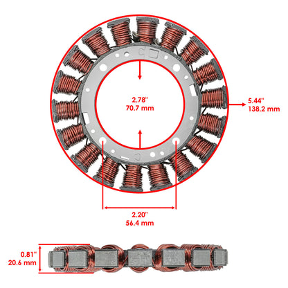 Caltric Stator Replacement for John Deere LT190 LX180 LX227 Z445 (2005–2015)