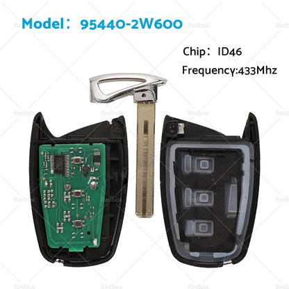 Remote Auto Key Fob for Hyundai Santa Fe (2012-2016) 433MHz ID46