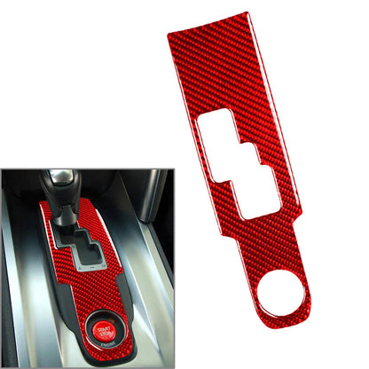 Carbon Fiber Red Gear Shift Panel Cover Trim for Nissan GTR R35 (2008-2016)