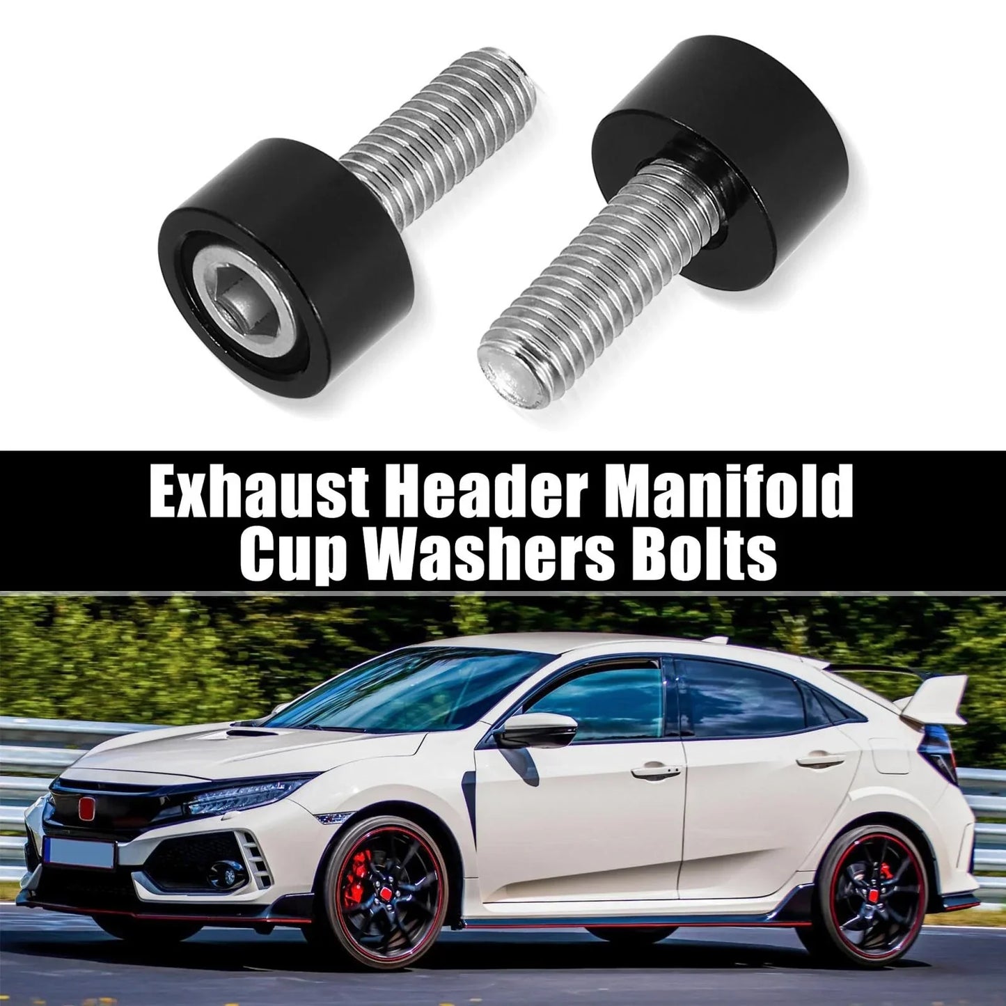 M8x1.25 Exhaust Header Manifold Cup Washers (9 pcs) for Honda Acura
