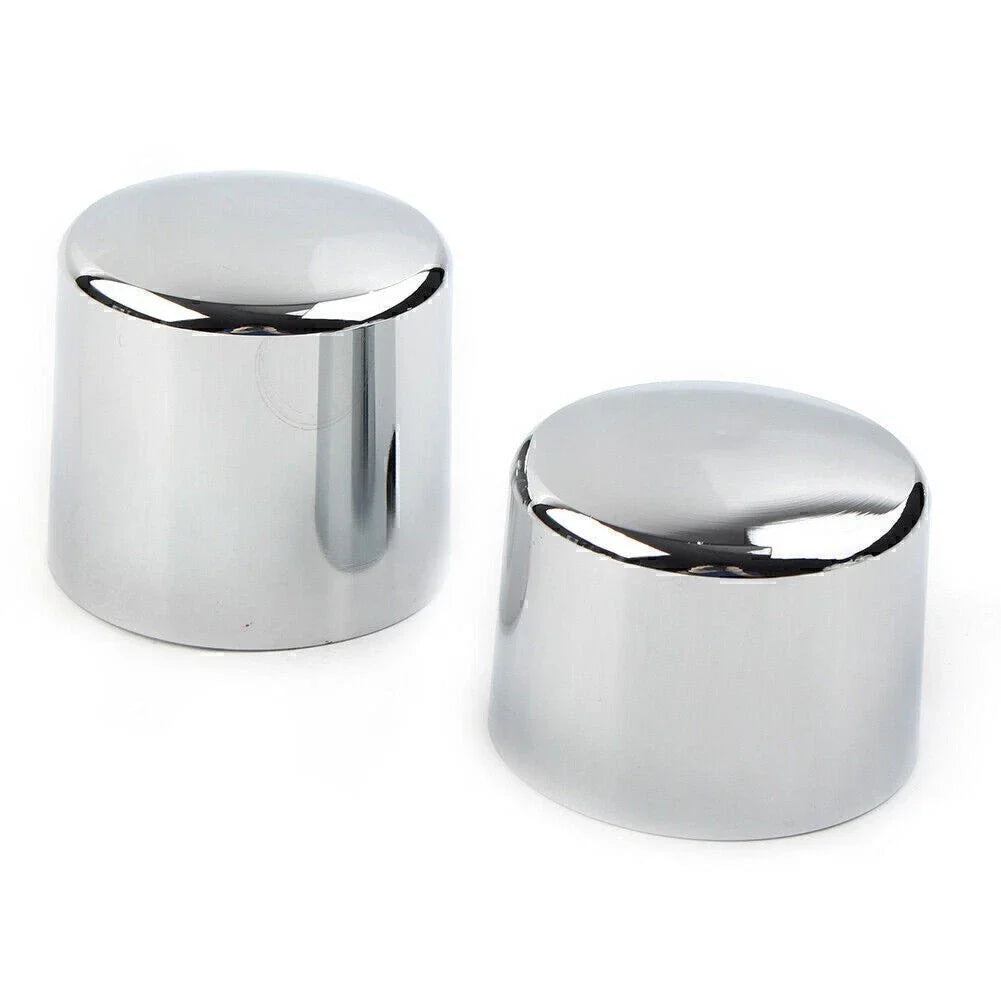 Rear Axle Nut Covers for Harley Softail Deuce FXSTD Springer Chrome