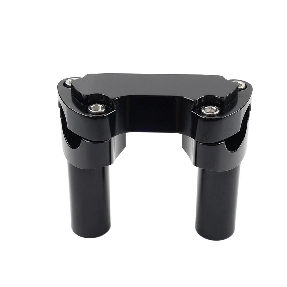 3.5" Handlebar Riser & Top Clamp Black for Harley Dyna, Tour, Road Glide (2006-2023)