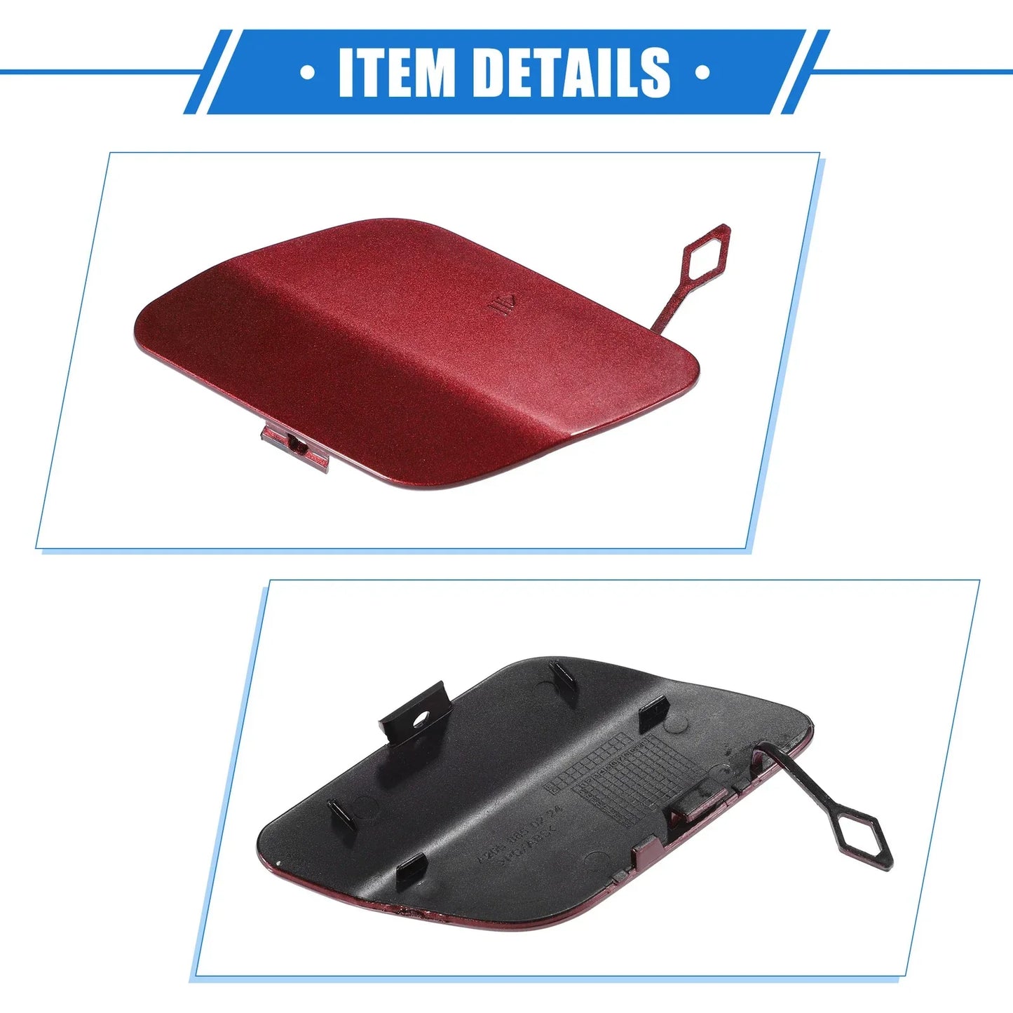 Car Rear Bumper Tow Hook Cover for Mercedes-Benz C300 Sedan (2016-2018) Red