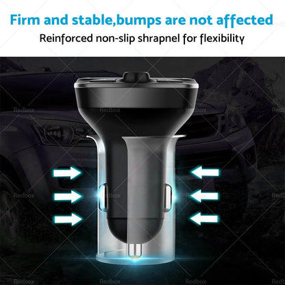 Wireless Adapter FM Radio Car Phone Charger for iPhone Android