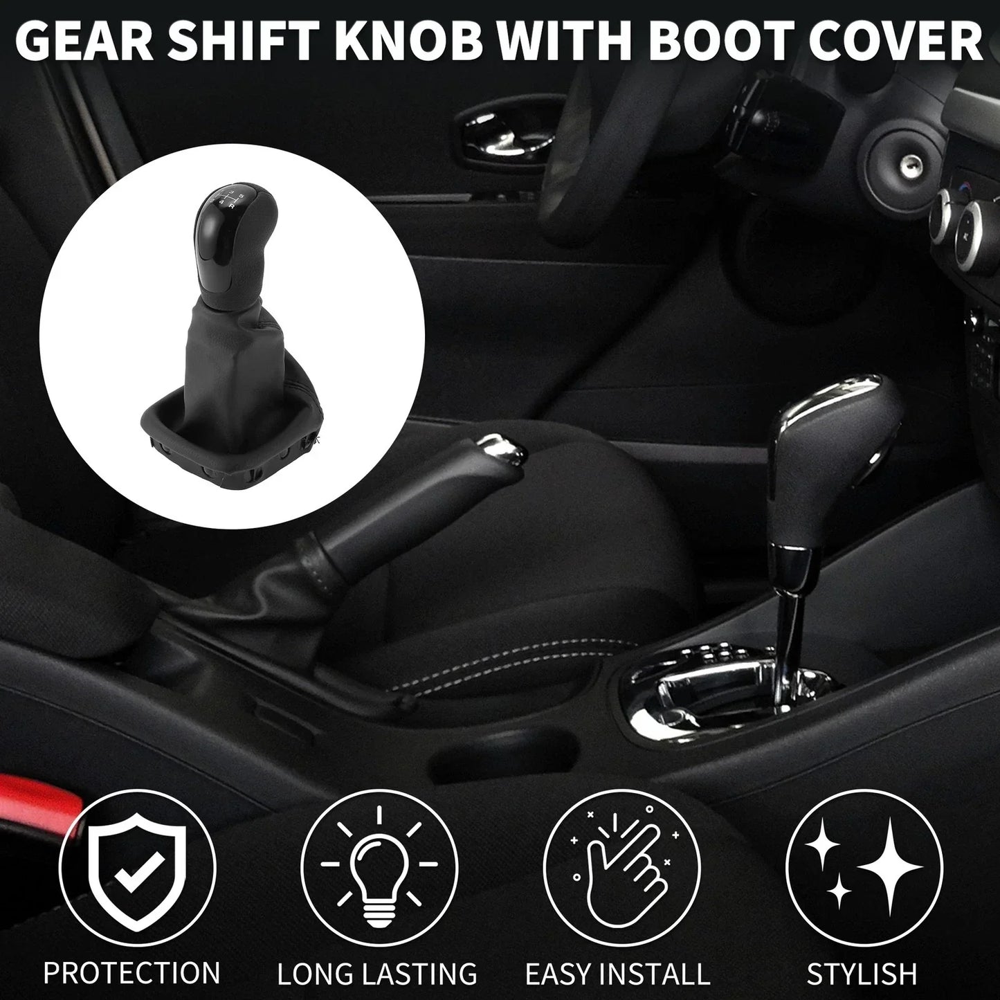 5 Speed Manual Gear Shift Knob with Cover for Mercedes-Benz A-Class (1997-2004)