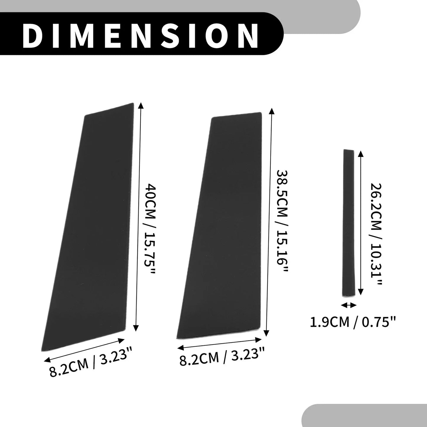 6 Pcs Car Pillar Window Trim Covers for Lexus Sedan 2021-2023 Black