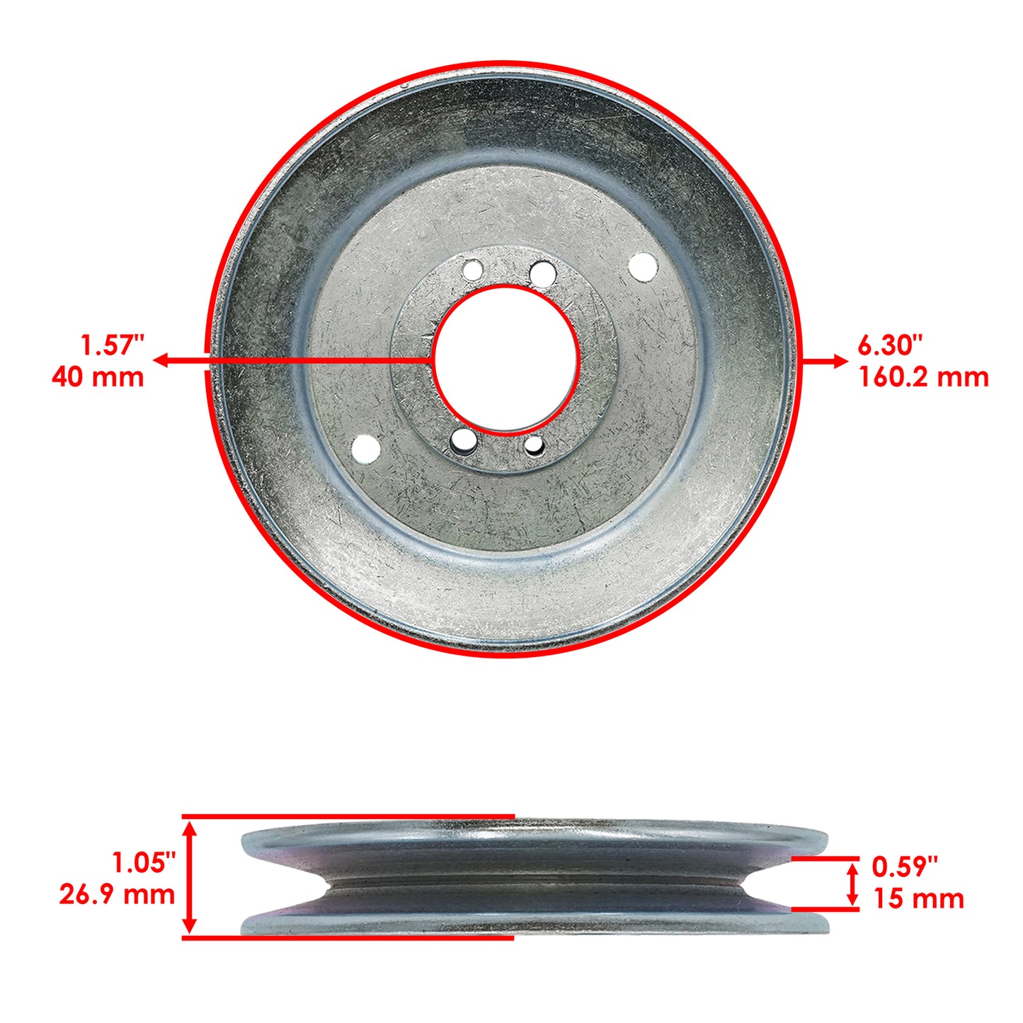 Deck Pulley 61 Inch Replacement for Scag Cheetah SMTC 48V SMWC 52V (2005–2005)
