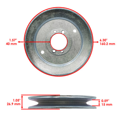 Deck Pulley 61 Inch Replacement for Scag Cheetah SMTC 48V SMWC 52V (2005–2005)