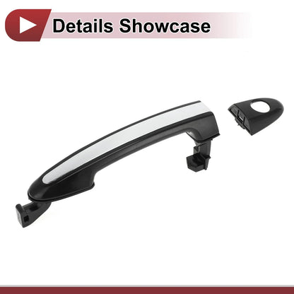 Door Handle Grip for Hyundai Santa Fe Front Left (2013-2018) Black Silver Tone