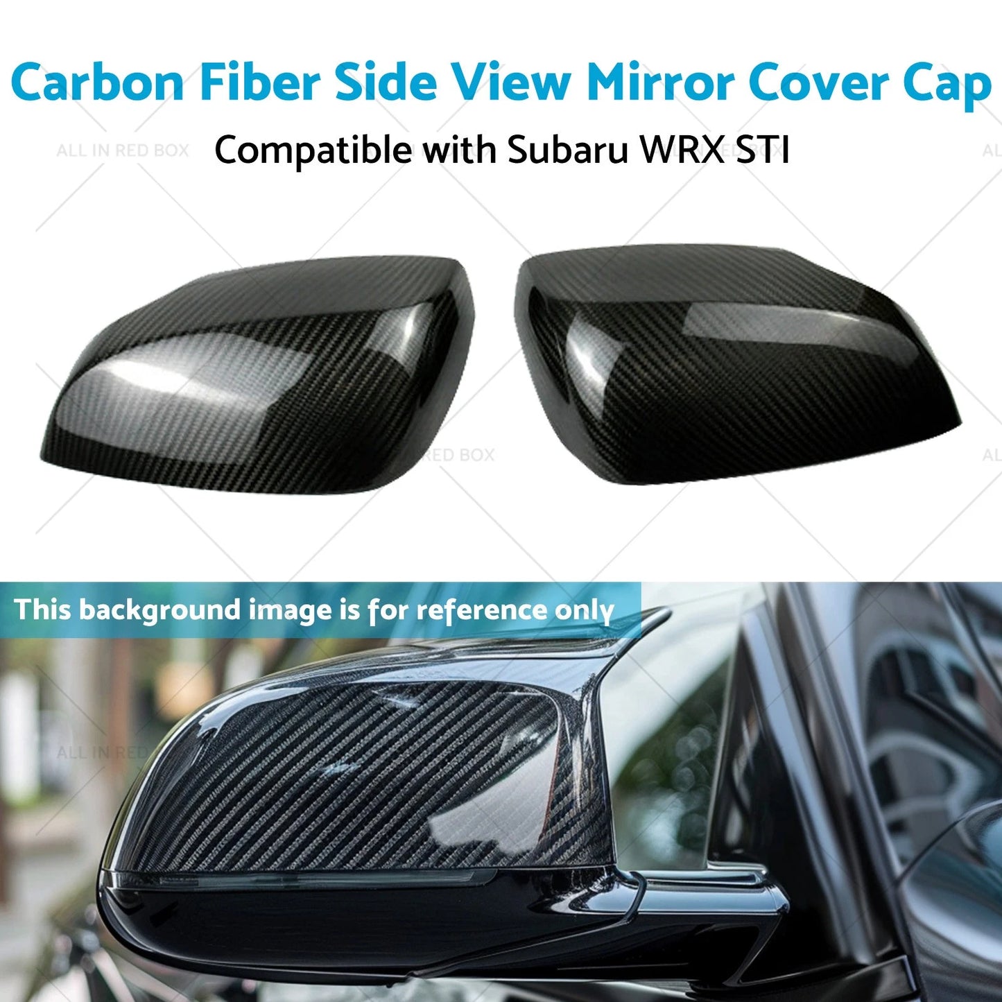 Carbon Fiber Side View Mirror Cover Caps for Subaru WRX STI (2015-2021)