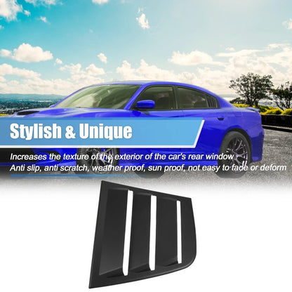 2 x Black Window Louvers for Dodge Charger (2011-2021) Air Vent Scoop Covers