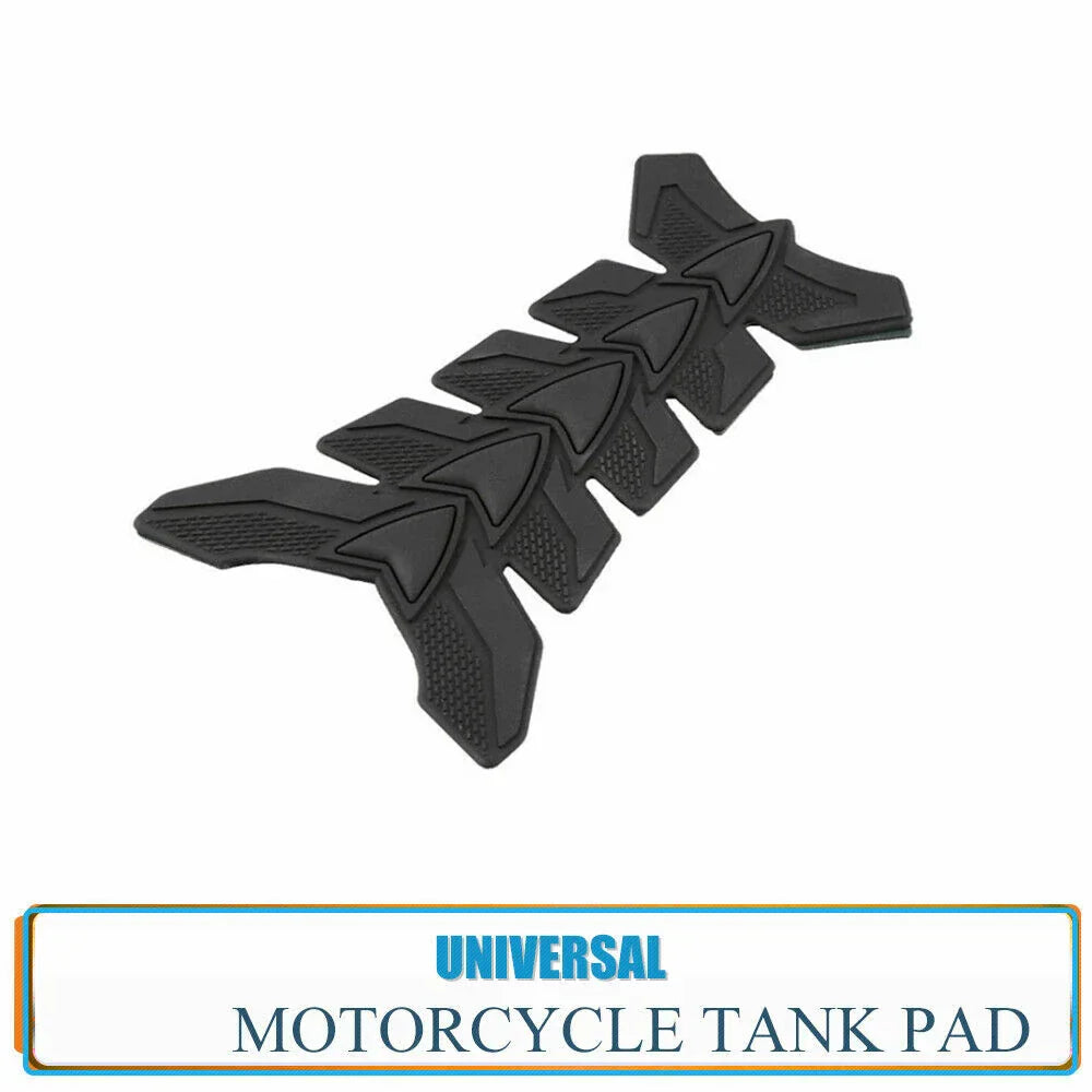 3D Black Motorcycle Gel Fuel Tank Pad Protector Sticker Decal for AU