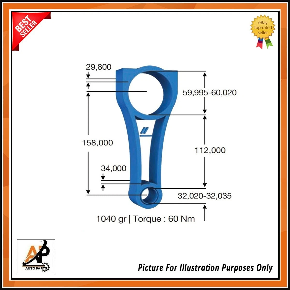 Conrod Connecting Rod Replacement for Mitsubishi L200 Triton 4D56U (2006–2014)
