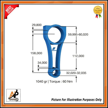 Conrod Connecting Rod Replacement for Mitsubishi L200 Triton 4D56U (2006–2014)