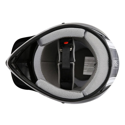 Youth Dirt Bike Helmet for ATV Motorcycle Kid Motocross Offroad Black/Red