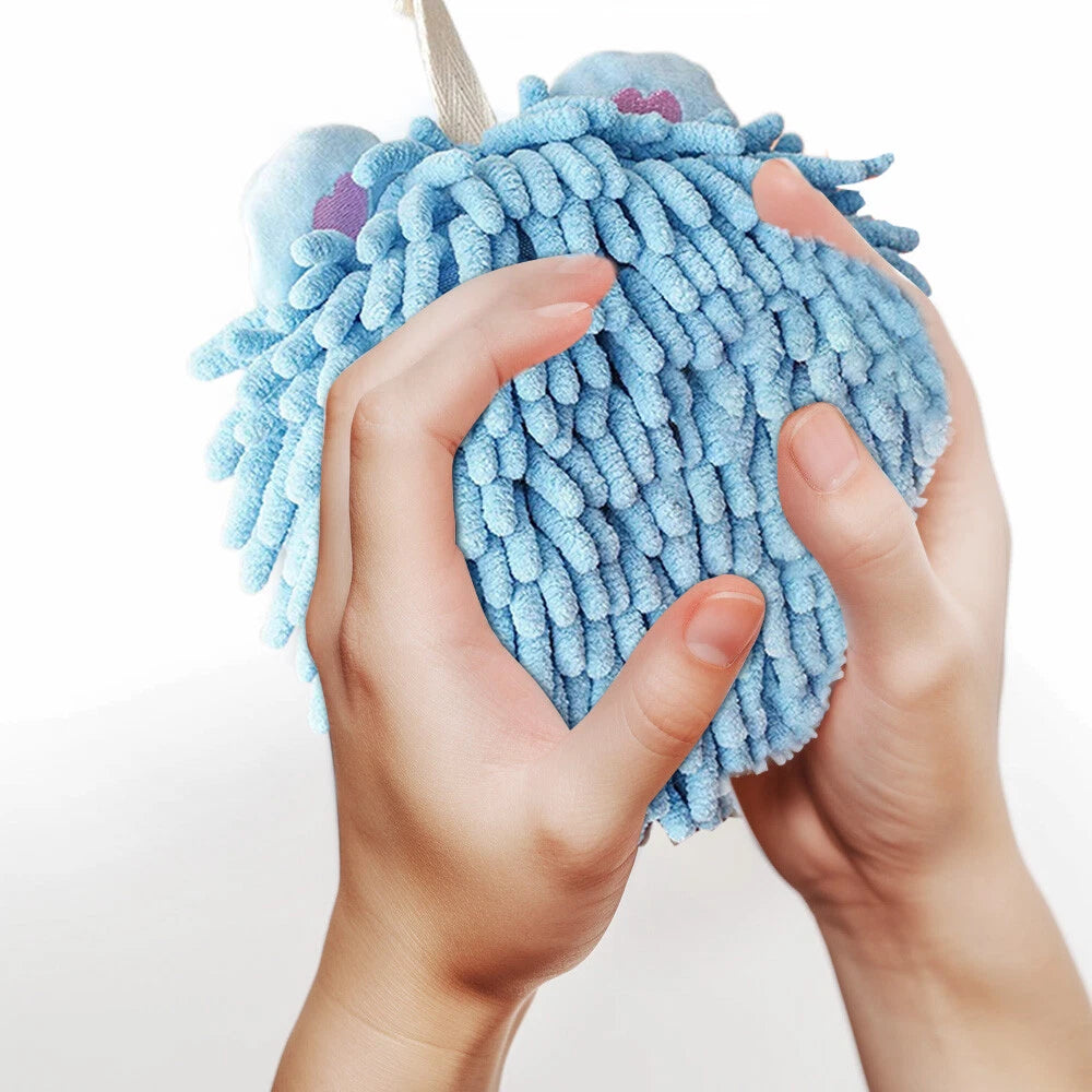 Microfiber Plush Chenille Kids Toddler Hand Towels - Absorbent Bathroom Kitchen