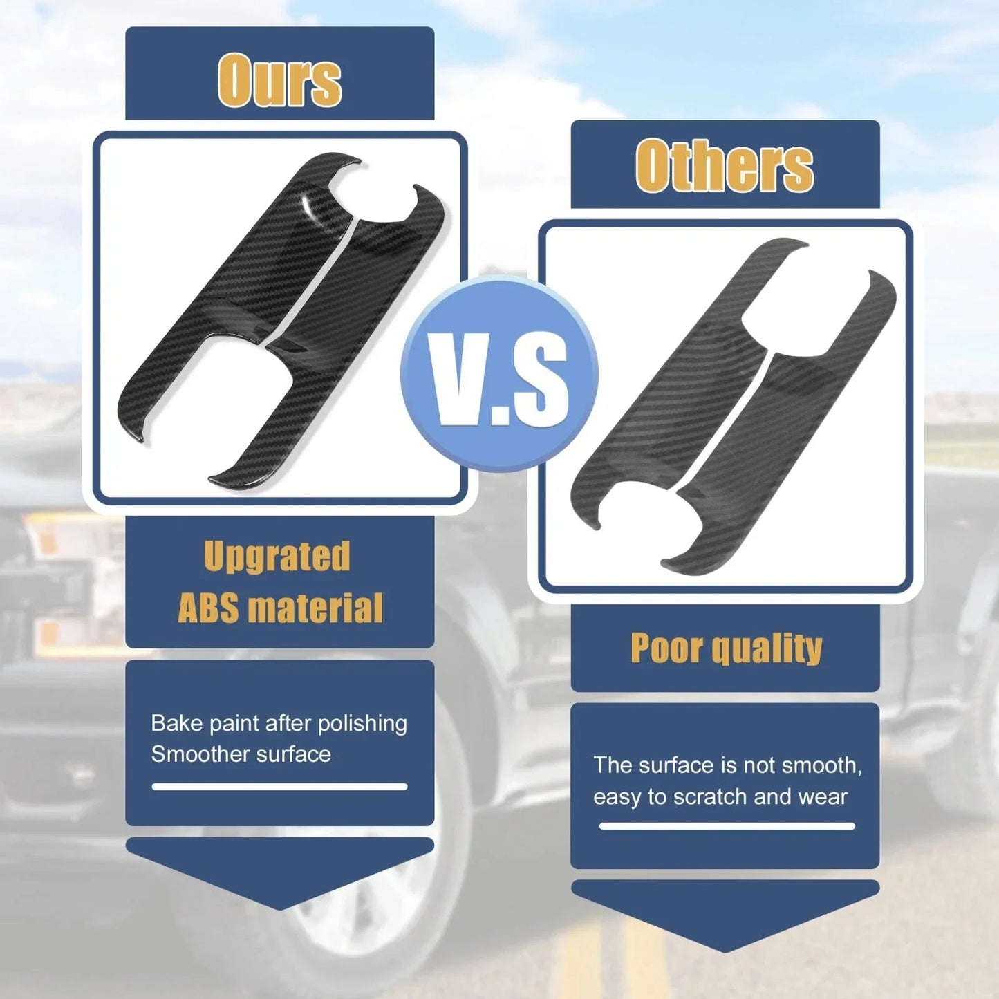 8pcs Door Handle Bowl Cover Trim for Ford F-150 (2015-2020)