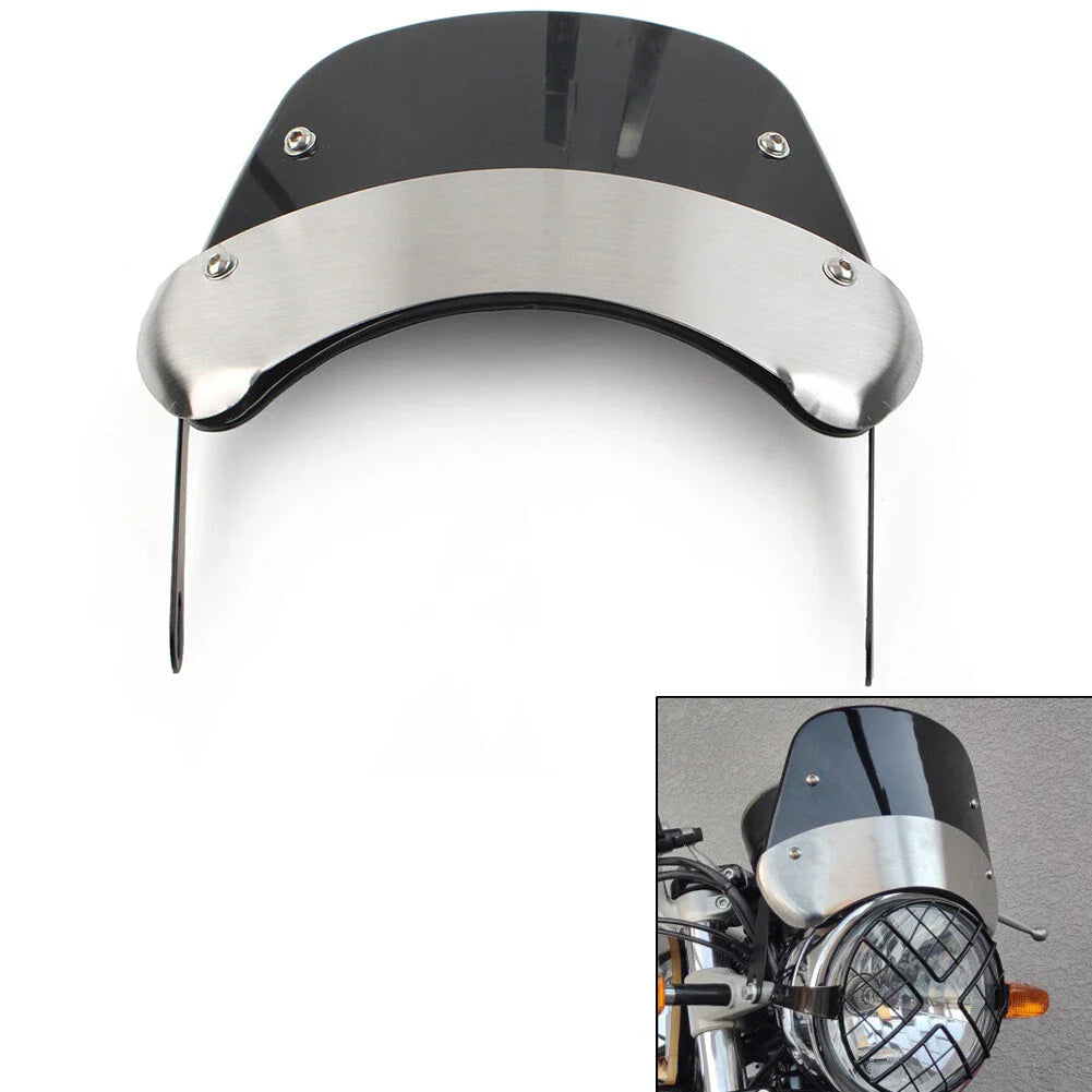 5"-9.45" Motorcycle Headlight Windshield Wind Deflector for Universal Models