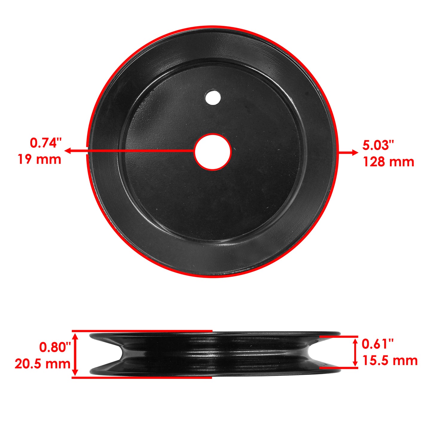 Deck Spindle Pulley Replacement for MTD Cub Cadet 19A40013 (2009–2019)