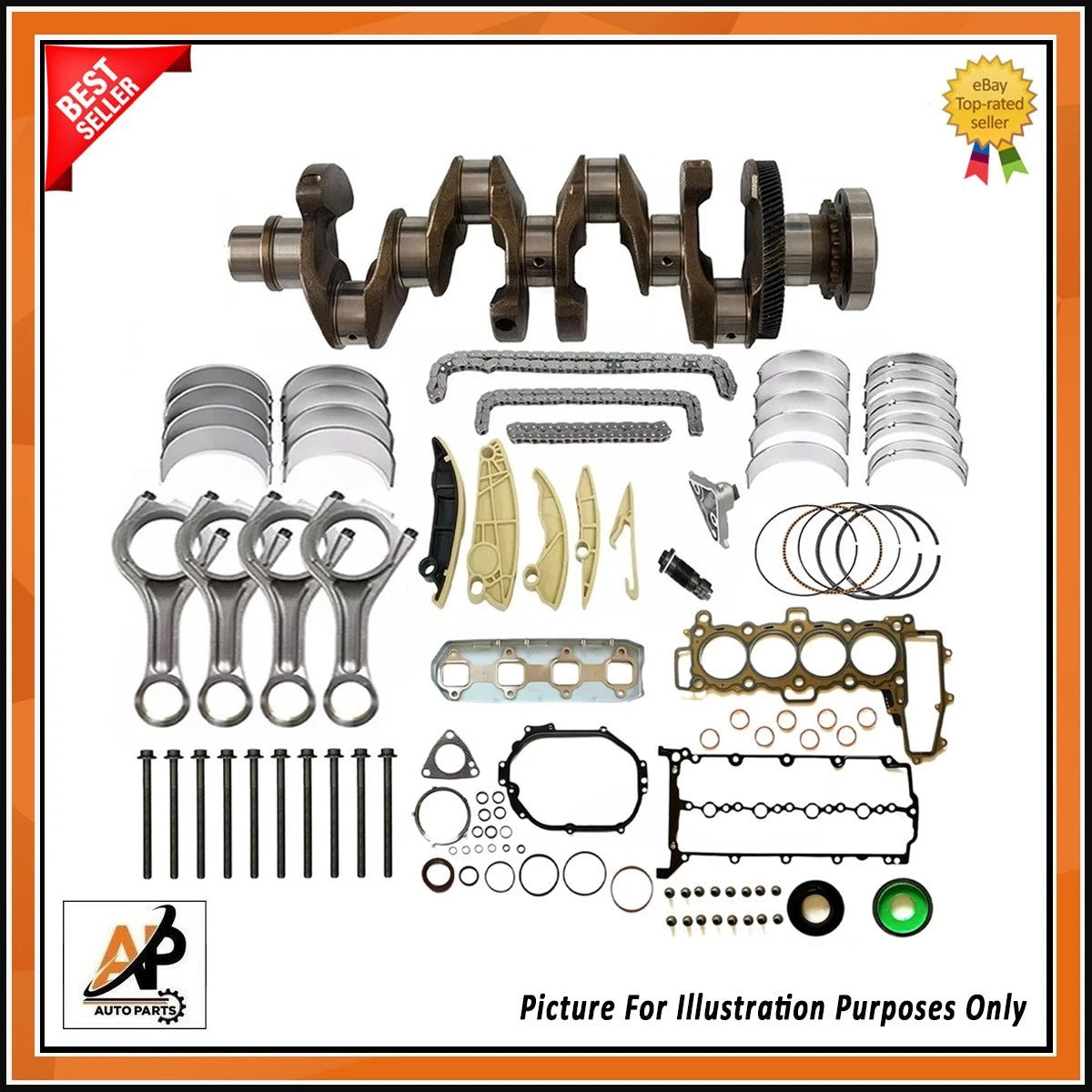 Engine Rebuild Kit Nitrate Crankshaft for Range Rover 2.0 D AJ200D (2014–2019)