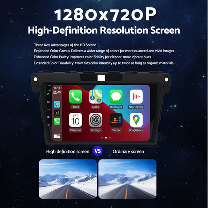 9'' Touch Screen Android 13 Bluetooth In-Dash Unit for Mazda CX-7 (2008-2015)