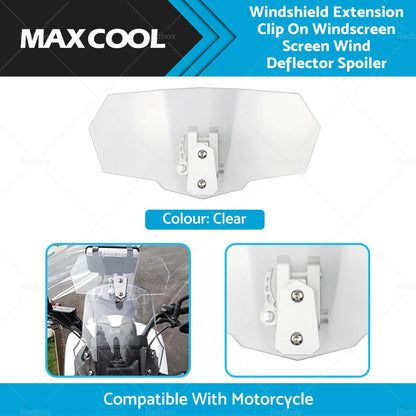 Windshield Extension Clip-On Deflector for Motorcycle (Various Years)