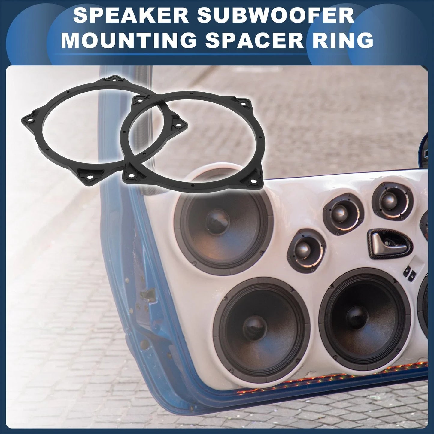 6.5" Speaker Spacer Ring Adaptor for Hyundai  - 2 x Pcs