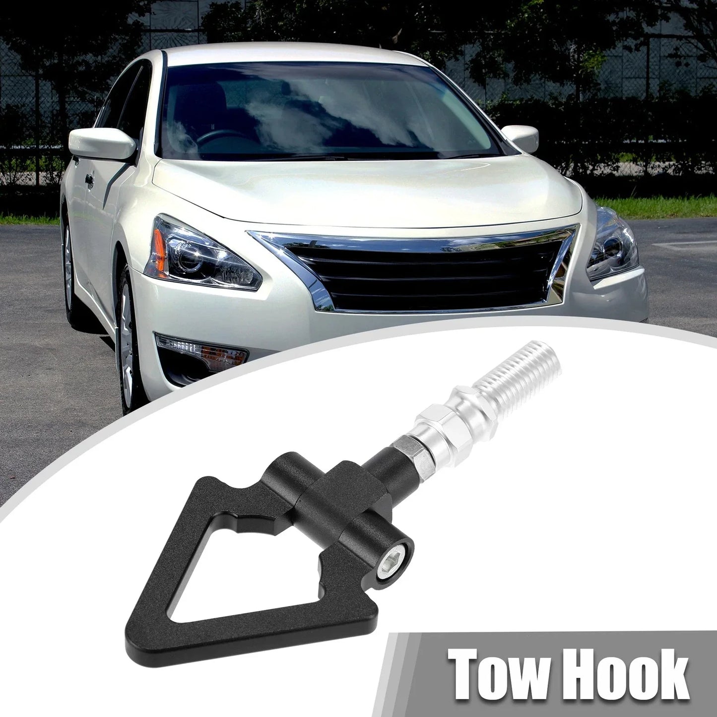 Black Triangle Front Bumper Tow Hook for Honda Fit (2015-2020)