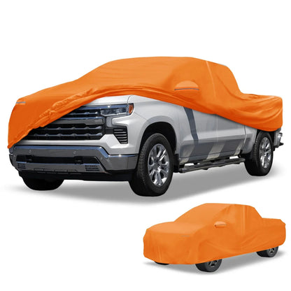 Waterproof All Weather Car Cover for Chevy Silverado (2014-2023) - Orange 210D-PU