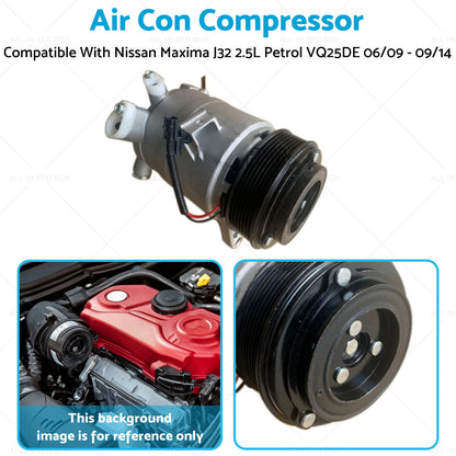 Air Con Compressor for Nissan Maxima J32 2.5L Petrol VQ25DE (2006-2014)