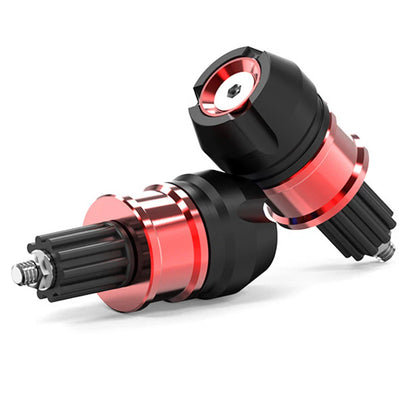 CNC Aluminum Handlebar Grips Bar End Cap Plugs for Motorcycle ATVs Red