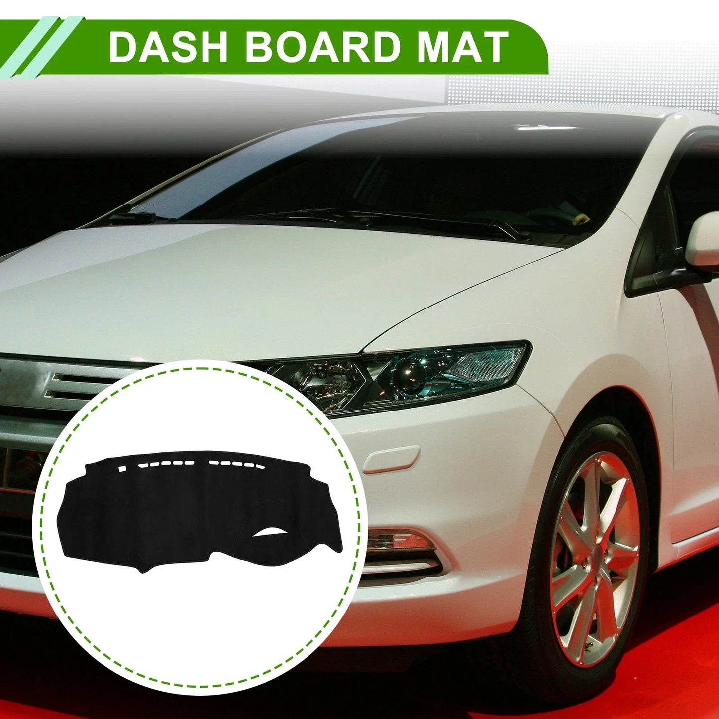 Dashboard Cover Mat for Honda Insight 2009-2014 Sun Protector Pad Black