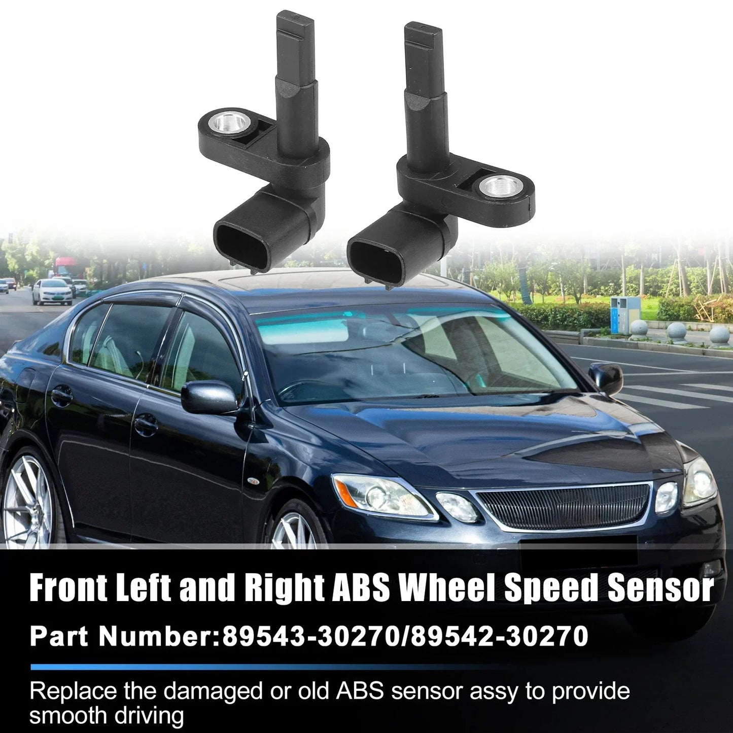 Front ABS Wheel Speed Sensor 2 x for Lexus GS350 IS250 (2006-2013)