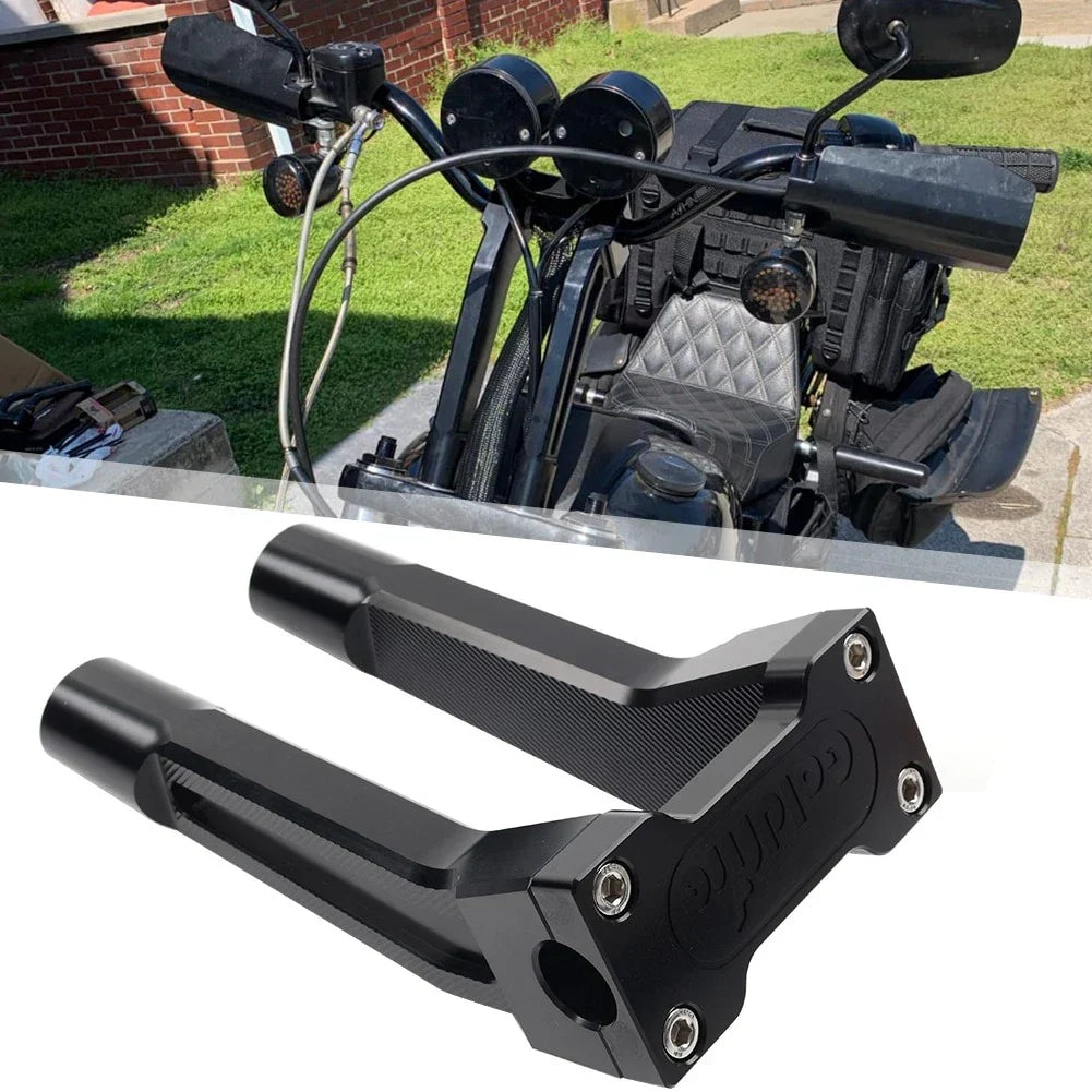 8.46" Black Pullback Handlebar Risers Clamp for Harley