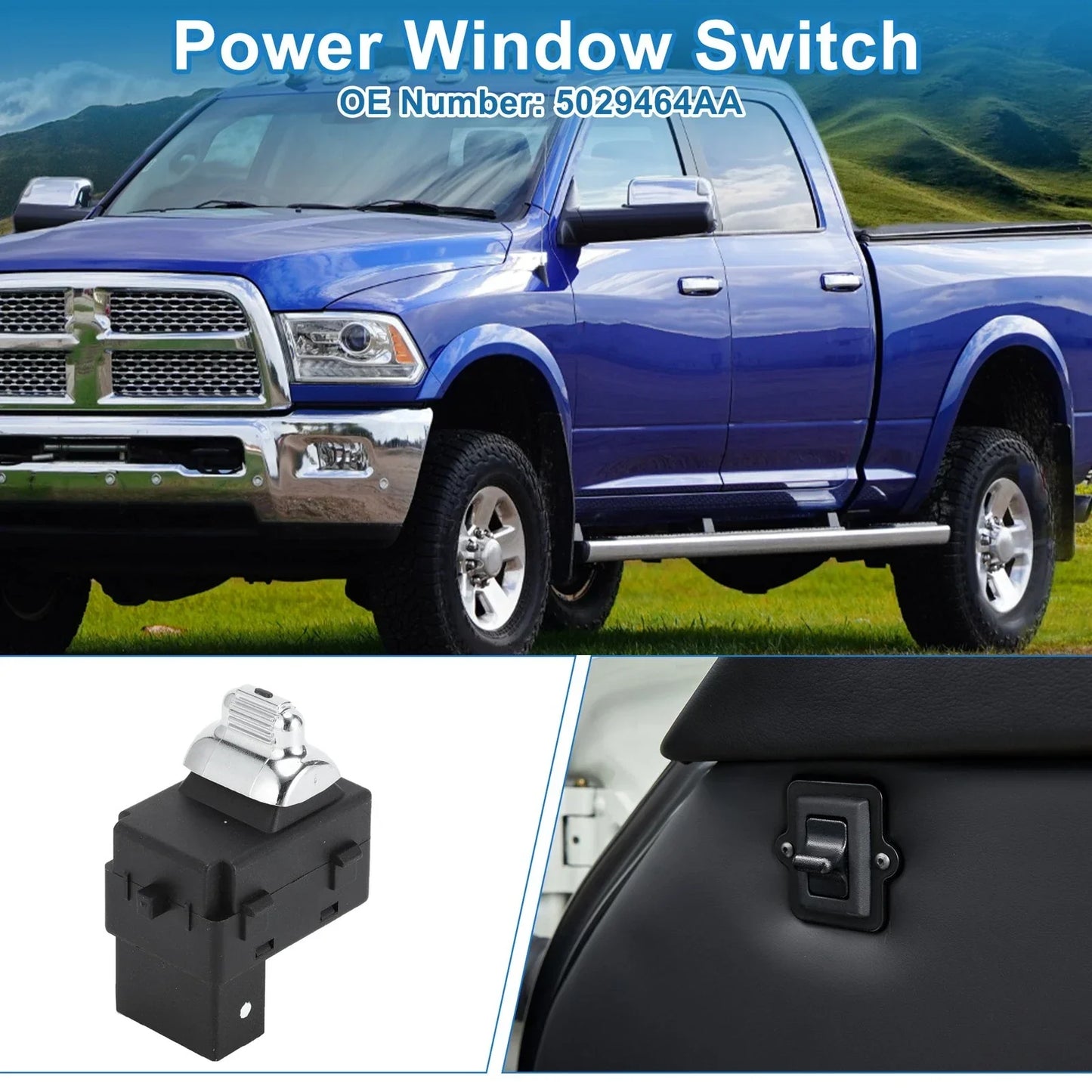 Rear Power Window Switch for Dodge Ram 1500 2500 3500 (2004)