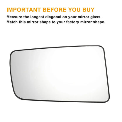 Left Upper White Heated Mirror Glass for Hyundai H350 (2015-2020)