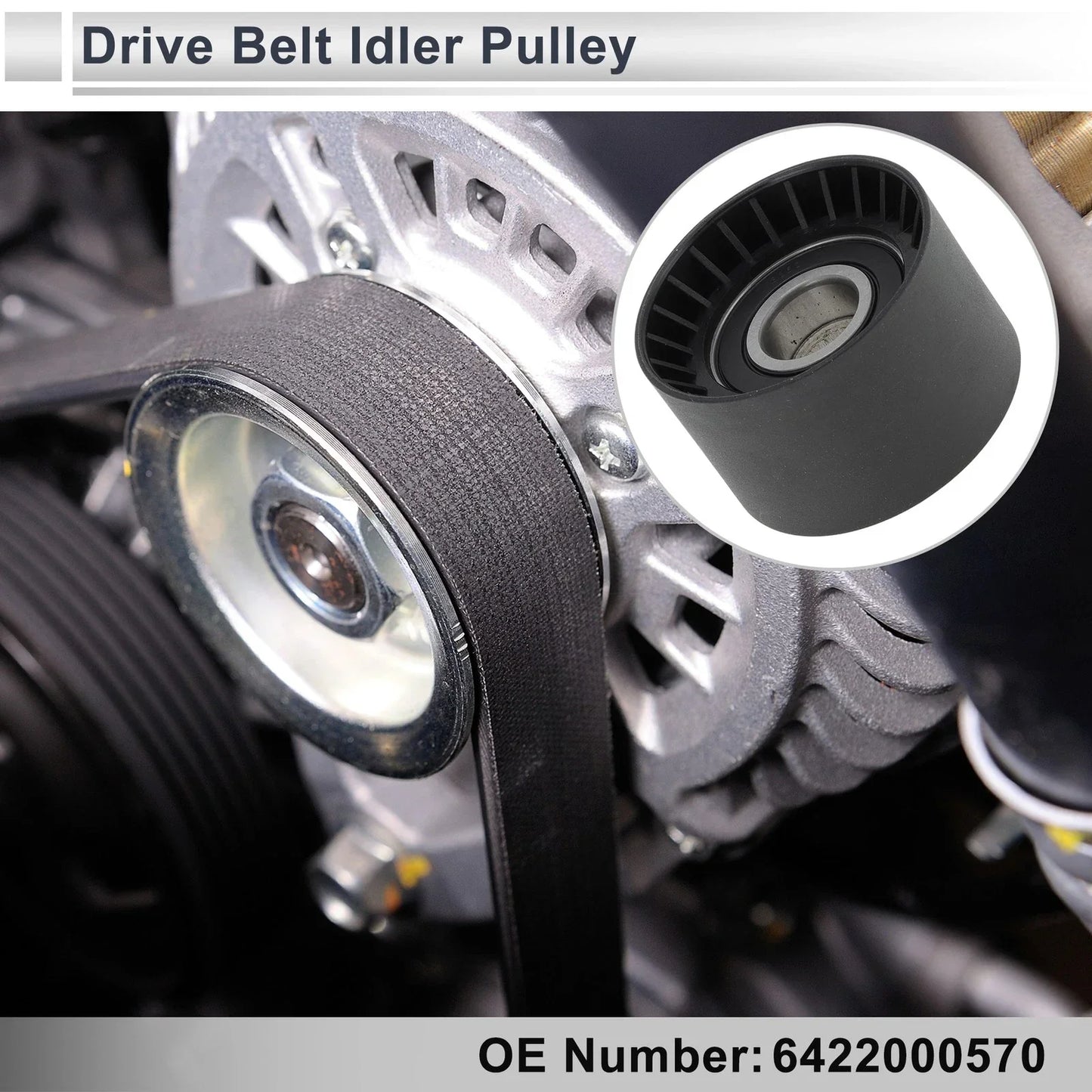 Drive Belt Idler Pulley for Mercedes-Benz M-Class (2005-2011) Black 1 x