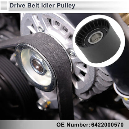 Drive Belt Idler Pulley for Mercedes-Benz M-Class (2005-2011) Black 1 x
