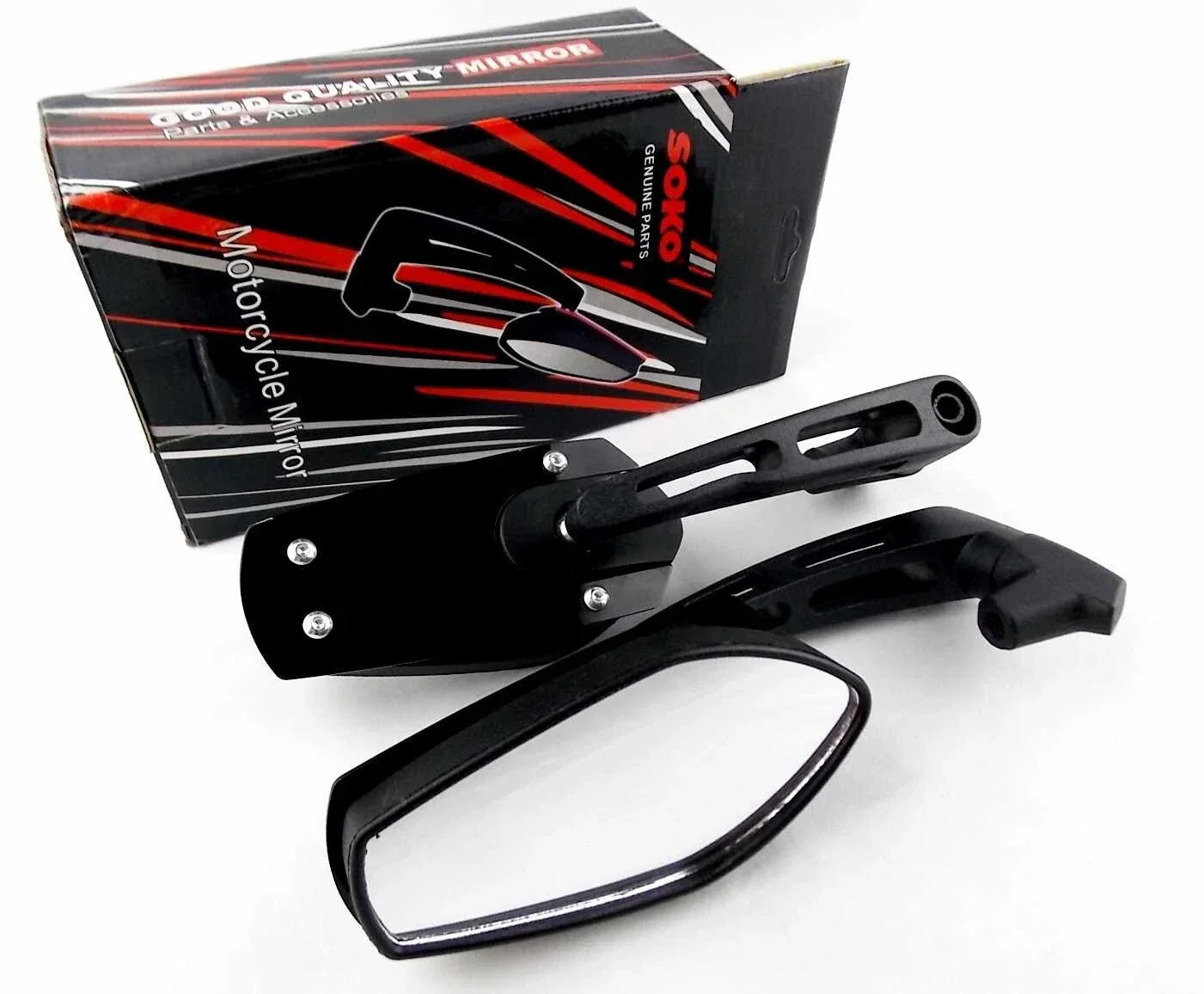 Black M Soko Rear View Mirrors for Yamaha XVS1100 Dragstar (1998-2015)